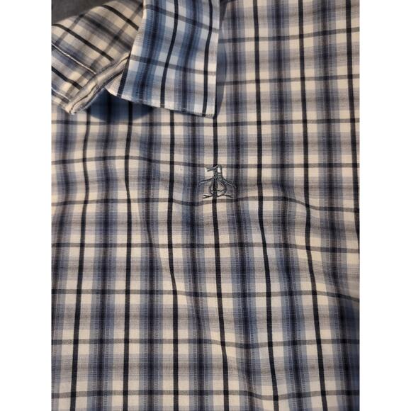Original Penguin Men's XL Shirt, Casual Plaid Shirt, Short Sleeve‎ - Picture 6 of 7